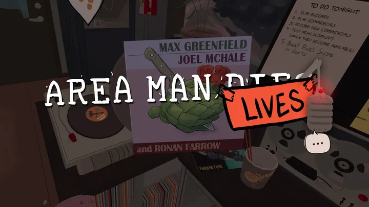 AREA MAN LIVES cover artwork from the official Meta shop page