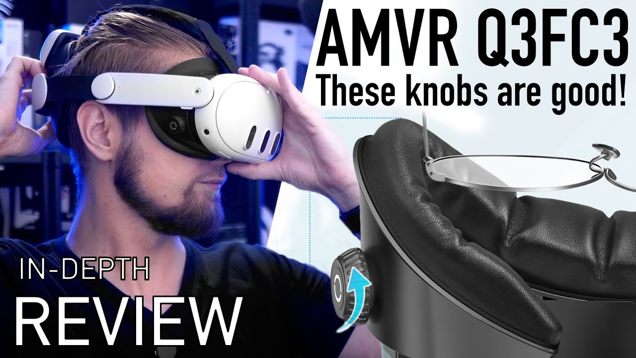 AMVR Q3FC3 facial interface for Meta Quest 3 with its spacing knobs highlighted